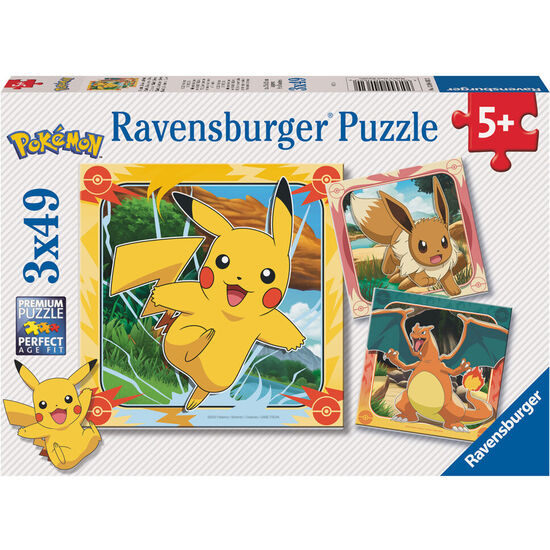 PUZZLE POKEMON 3X49PZS image 0