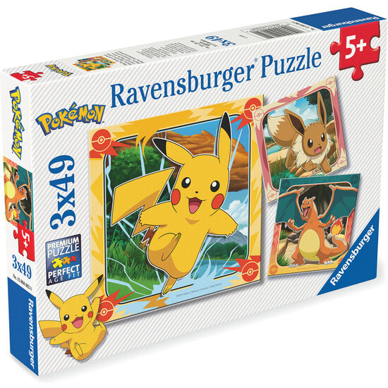 PUZZLE POKEMON 3X49PZS image 1