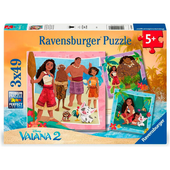 PUZZLE VAIANA 2 DISNEY 3X49PZS image 1