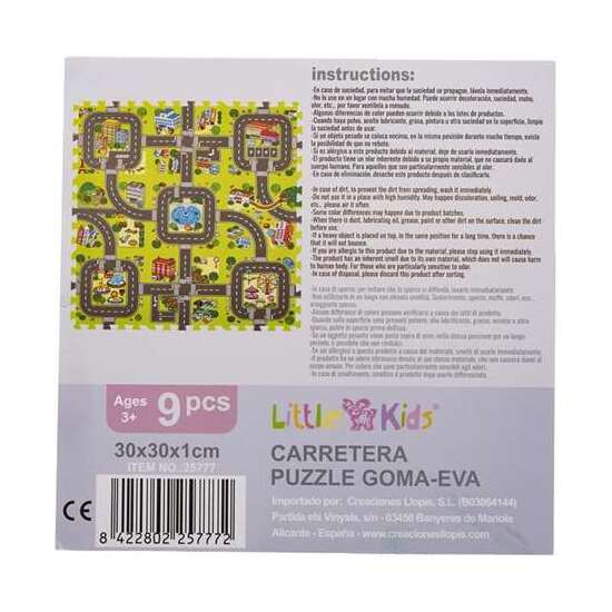 PUZZLE CITY EVA 30X30X1CM, BOLSA RED image 1
