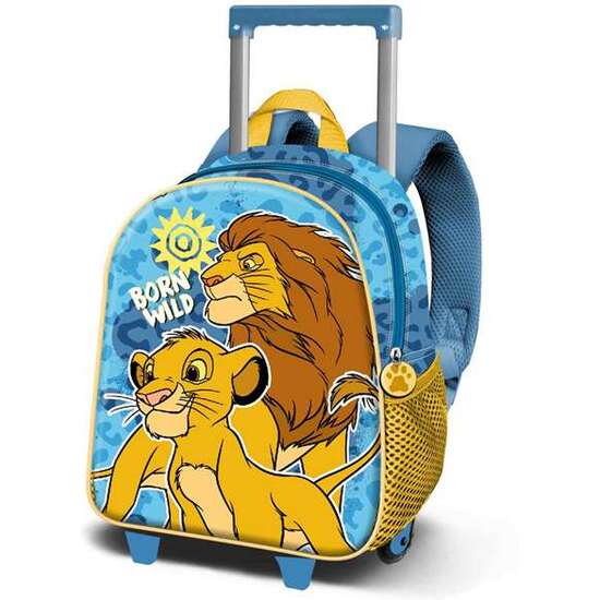 MOCHILA 3D CON RUEDAS PEQUEÑA EL REY LEÓN WILD 26 X13 X34 CM image 0