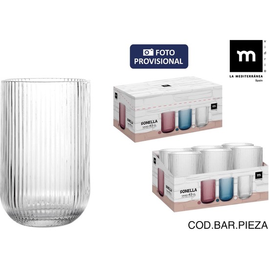 VASO ALTO SONELLA 430CC TRANSP. image 0