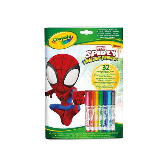 LIBRO ACTIVIDADES Y COLOREAR SPIDEY CON 7 ROTULADORES 29X20X1,4 CM image 0
