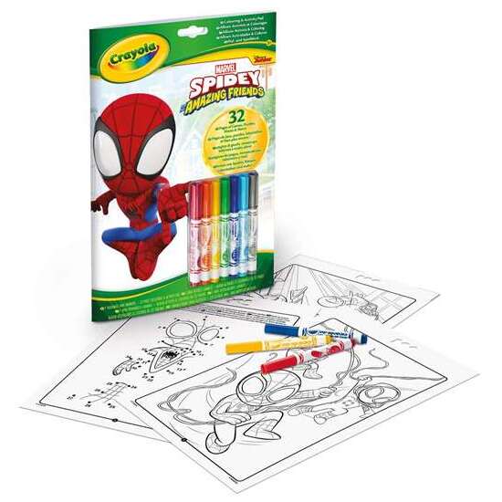 LIBRO ACTIVIDADES Y COLOREAR SPIDEY CON 7 ROTULADORES 29X20X1,4 CM image 1