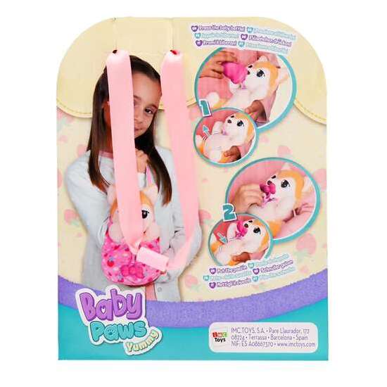 PELUCHE CACHORRO YUMMY BABY PAWS, CON SONIDO Y BOLSA TRANSPORTABLE PERSONALIZADA image 3
