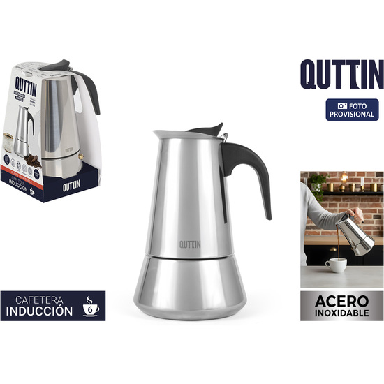 24 CAFETERA 6 SERVICIOS INDUCCION INOX QUTTIN image 0