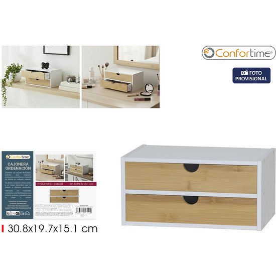 CAJONES ORDENACION BAMBU  2 WHITE CONFORTIME image 0