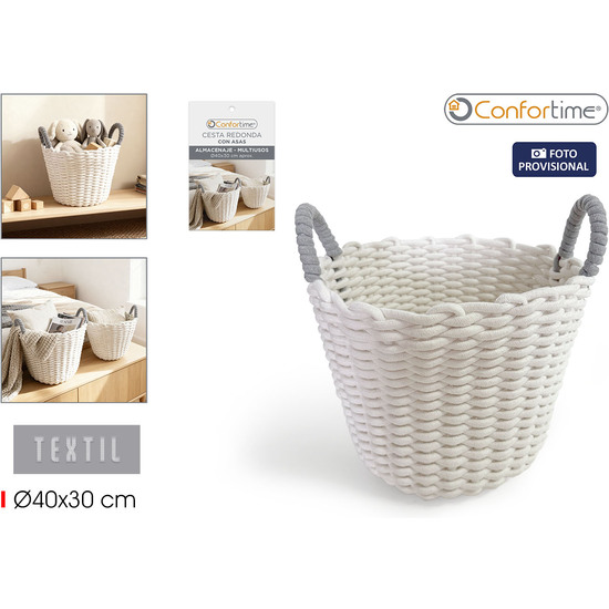CESTA ALMACENAJE REDONDA 40X30CM CONFORTIME image 0