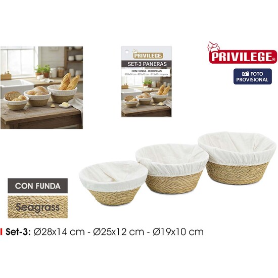 SET3 PANERAS RED.C/FUNDA 28/25/19 PRIVILEGE image 0