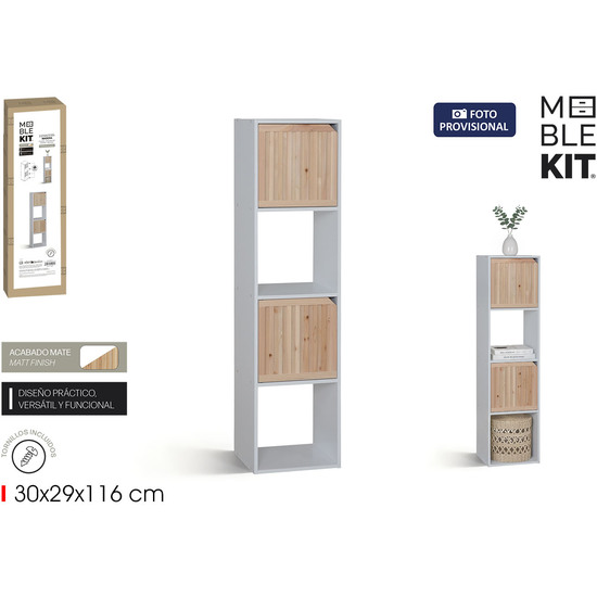 ESTANT.CUBO 4 COMPARTI.C/2 PUERTAS MOBLEKIT image 0