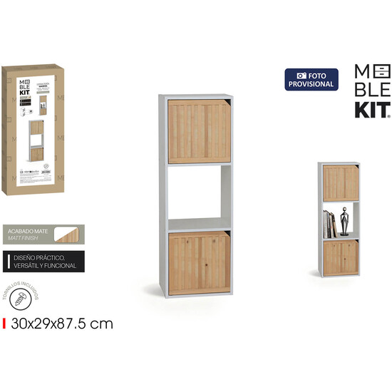 ESTANT.CUBO 3 COMPARTI.C/2 PUERTAS MOBLEKIT image 0