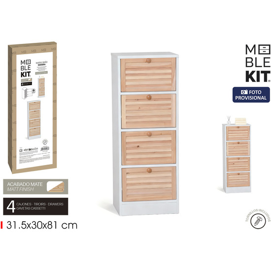 MUEBLE LAVABO C/4 CAJONES MOBLEKIT image 0