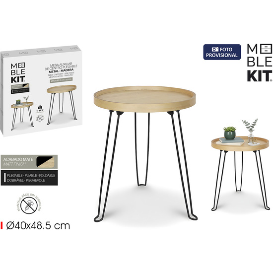 MESA AUXILIAR DE CENTRO PLEGABLE MOBLEKIT image 0