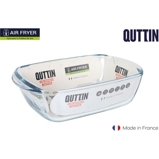 FUENTE VIDRIO HONDA RECT. 23X15CM 1.2L QUTTIN image 0