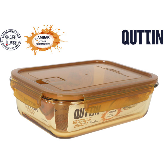 FIAMBRERA RECT.HERM 23X17.5CM 1.5L AMBARE image 0