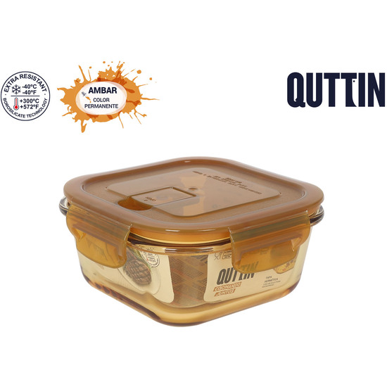 FIAMBRERA CUADR.HERMETICA 14X14CM 550CC AMBARE image 0