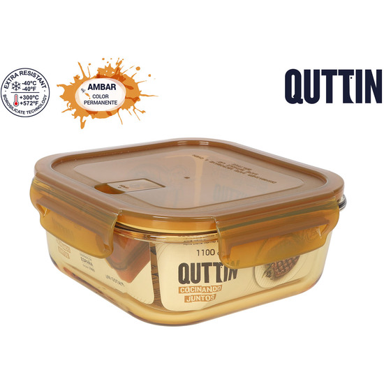 FIAMBRERA CUADR.HERM.18.5X18.5CM 1.1L AMBARE image 0