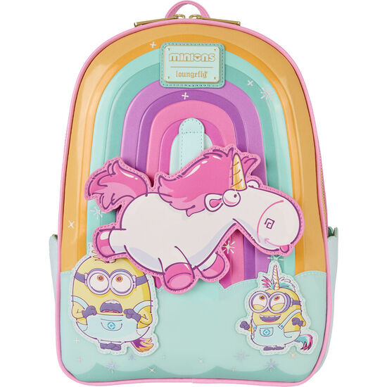 MOCHILA FLUFFY UNICORN MINIONS LOUNGEFLY 30CM image 1