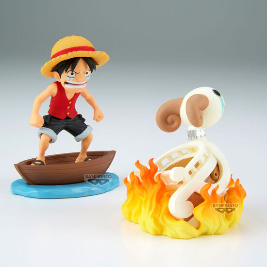 FIGURA LUFFY & GOING MERRY LOG STORIES ONE PIECE 8CM image 1