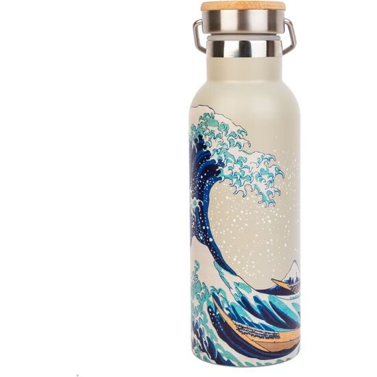 BOTELLA ACERO INOXIDABLE LA GRAN OLA DE KANAGAWA HOKUSAI 500ML image 0