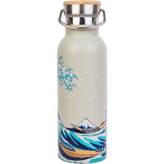 BOTELLA ACERO INOXIDABLE LA GRAN OLA DE KANAGAWA HOKUSAI 500ML image 1