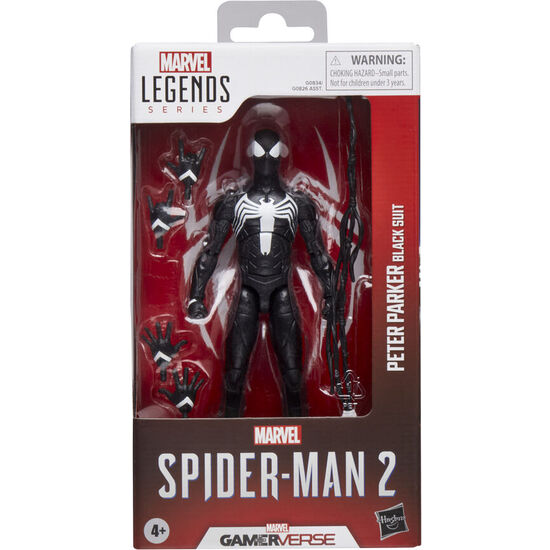 FIGURA PETER PARKER BLACK SUIT SPIDER-MAN 2 MARVEL LEGENDS 15CM image 0