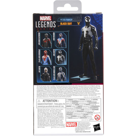 FIGURA PETER PARKER BLACK SUIT SPIDER-MAN 2 MARVEL LEGENDS 15CM image 2