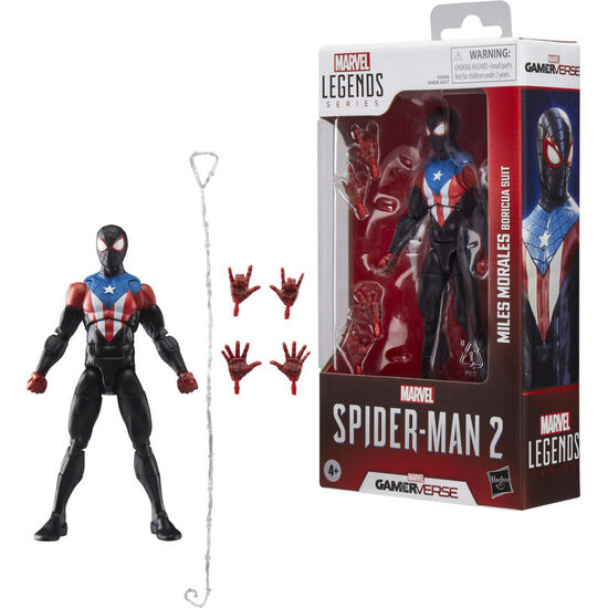 FIGURA MILES MORALES BORICUA SUIT SPIDER-MAN 2 MARVEL LEGENDS 15CM image 2