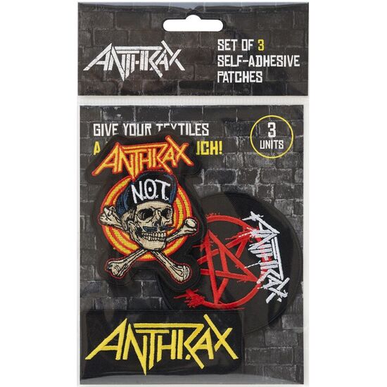 SET 3 PARCHES ANTHRAX image 1