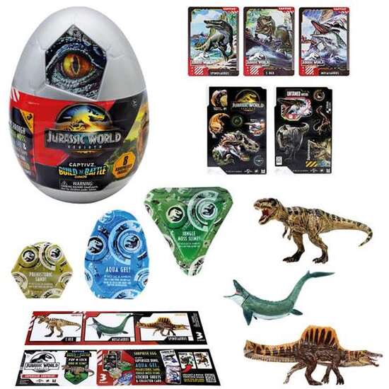 HUEVO SORPRESA JURASSIC WORLD  REBIRTH CAPTIVZ MUCHAS SORPRESAS EN SU INTERIOR image 0