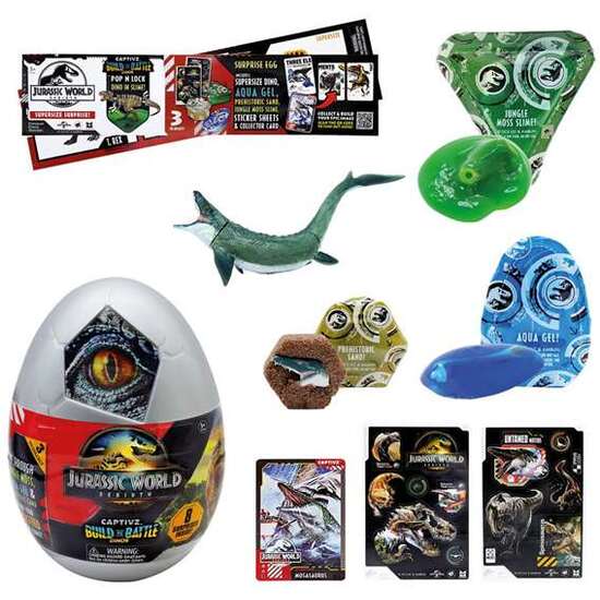 HUEVO SORPRESA JURASSIC WORLD  REBIRTH CAPTIVZ MUCHAS SORPRESAS EN SU INTERIOR image 1