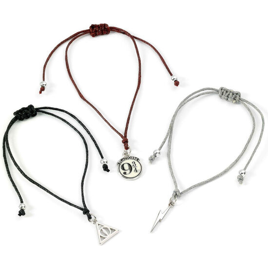 SET 3 PULSERAS AMISTAD RELIQUIAS DE LA MUERTE HARRY POTTER image 0