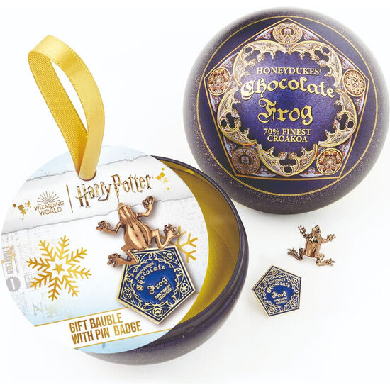 PIN RANA DE CHOCOLATE + BOLA DE NAVIDAD HARRY POTTER image 0
