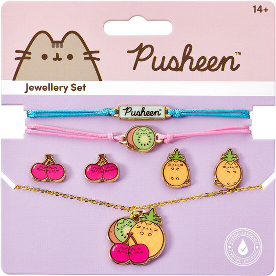 SET COLGANTE + PULSETAS + PENDIENTES PUSHEEN image 1