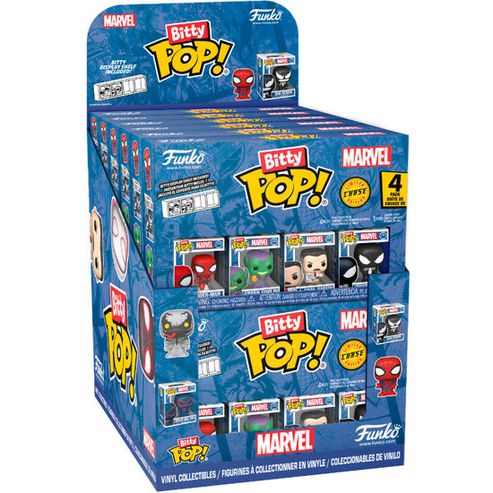BLISTER 4 FIGURAS BITTY POP SPIDERMAN MARVEL SURTIDO image 0