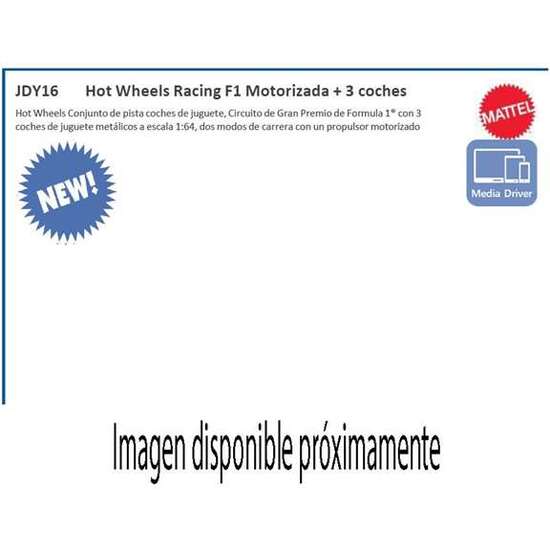 PISTA HOT WHEELS RACING F1 MOTORIZADA INCLUYE 3 COCHES ESCALA 1:64. 30,5X168,50X43,50 CM image 0