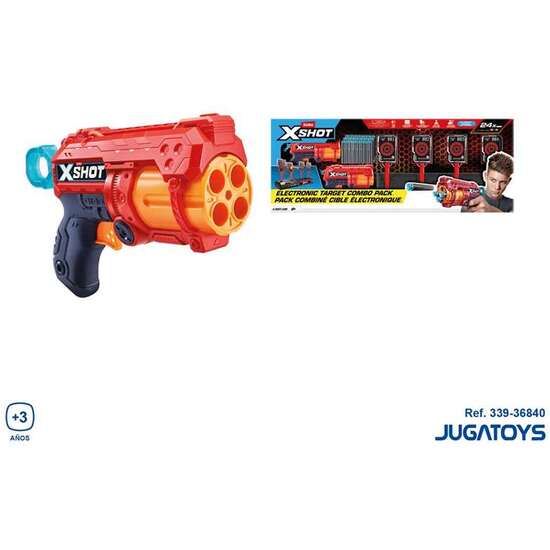 PISTOLA X-SHOT EN PACK DE 2 Y DIANA E CON 24 DARDOS image 0