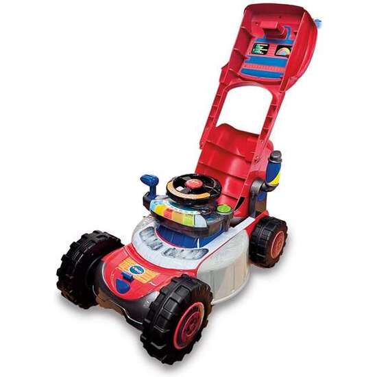 TRICICLO 2 EN 1 CONVERTIBLE EN TRACTOR Y CORTACÉSPED ROJO 55X15X38 CM image 0