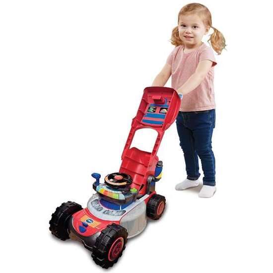 TRICICLO 2 EN 1 CONVERTIBLE EN TRACTOR Y CORTACÉSPED ROJO 55X15X38 CM image 1