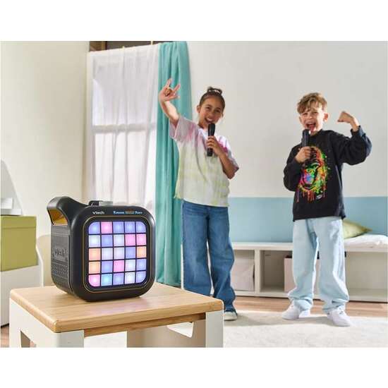 KARAOKE LIGHT PARTY DUO GOLDEN EDITION. CON CONEXIÓN Y ALTAVOZ BLUETOOTH, DOS MICROFONOS, 5 MODOS DE JUEGO Y CONTROL DE VOLUMEN. 35X20X27,9 CM image 3