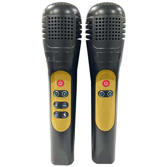 KARAOKE LIGHT PARTY DUO GOLDEN EDITION. CON CONEXIÓN Y ALTAVOZ BLUETOOTH, DOS MICROFONOS, 5 MODOS DE JUEGO Y CONTROL DE VOLUMEN. 35X20X27,9 CM image 5