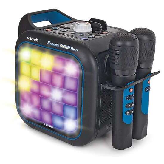 KARAOKE LIGHT PARTY DUO DISCO EDITION.CON CONEXIÓN Y ALTAVOZ BLUETOOTH, DOS MICROFONOS, 5 MODOS DE JUEGO Y CONTROL DE VOLUMEN. 35X20X27,9 CM image 0