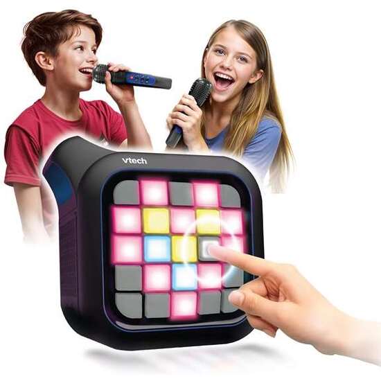 KARAOKE LIGHT PARTY DUO DISCO EDITION.CON CONEXIÓN Y ALTAVOZ BLUETOOTH, DOS MICROFONOS, 5 MODOS DE JUEGO Y CONTROL DE VOLUMEN. 35X20X27,9 CM image 2