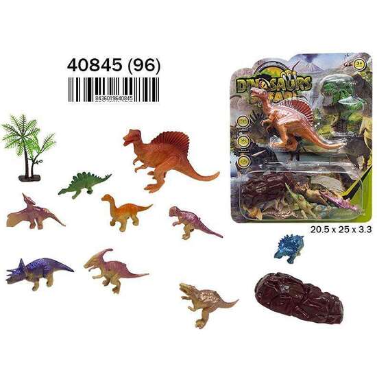 FIGURAS  DINOSAURIOS DE 2 TAMAÑOS EN BLISTER image 0