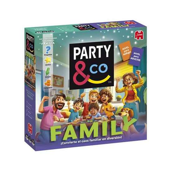 JUEGO PARTY & CO. FAMILY. JUEGO DE MESA PARA TODA LA FAMILIA CON DOS NIVELES DE DIFICULTAD image 0