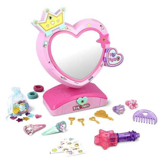 ESPEJO SECRETO FUN LOCKETS LLENO DE COMPARTIMENTOS. INCLUYE MÁS DE 20 SORPRESAS Y UN APLICADOR CON BRILLOS PARA EL PELO. image 3