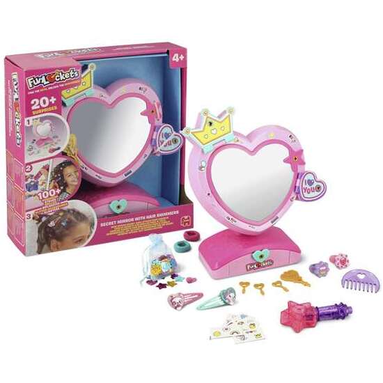 ESPEJO SECRETO FUN LOCKETS LLENO DE COMPARTIMENTOS. INCLUYE MÁS DE 20 SORPRESAS Y UN APLICADOR CON BRILLOS PARA EL PELO. image 4