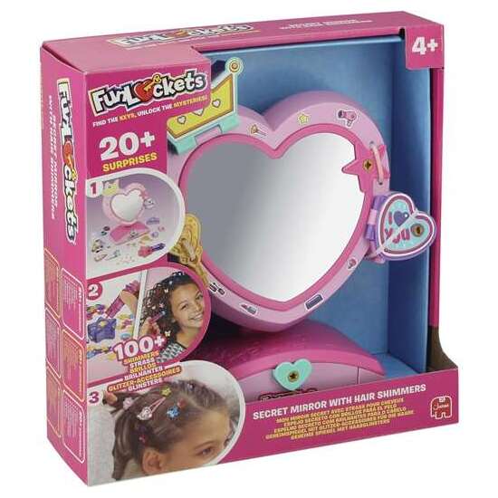 ESPEJO SECRETO FUN LOCKETS LLENO DE COMPARTIMENTOS. INCLUYE MÁS DE 20 SORPRESAS Y UN APLICADOR CON BRILLOS PARA EL PELO. image 5