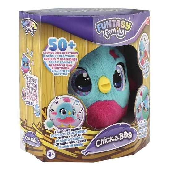 PELUCHE INTERACTIVO FUNTASY FAMILY - CHICK-A-BOO. LA MAMÁ GALLINA QUE INCUBA LOS HUEVOS. INCLUYE ACCESORIOS. 15X18X18 CM image 1