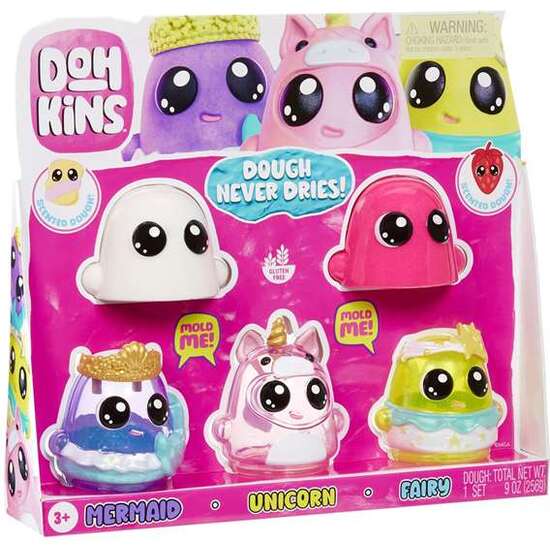 PLASTILINA DOHKINS PACK FANTASY. ¡NUEVA PLASTILINA QUE NO SE SECA! CON MOLDES DE POLICÍA, BOMBERO Y SUPERHÉROE image 0